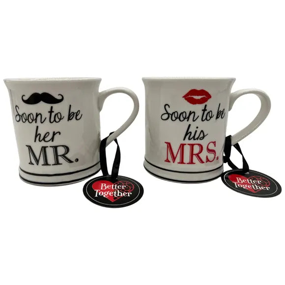 Kole Imports 14 oz Assorted Soon To Be Mr. And Mrs. Mug