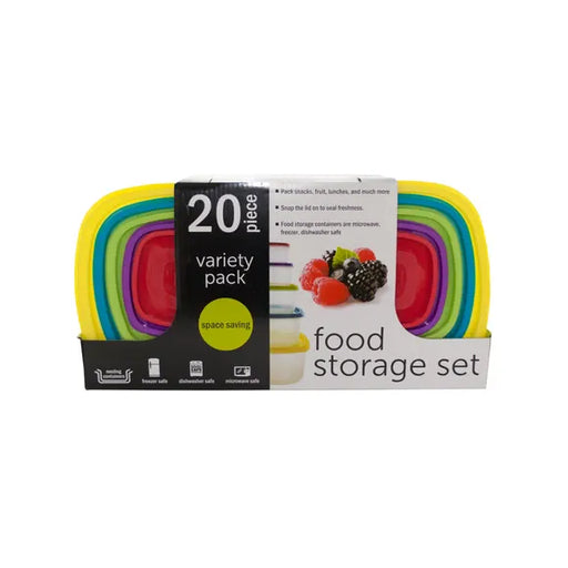 Kole Imports 20 Piece Variety Pack Food Storage Containers