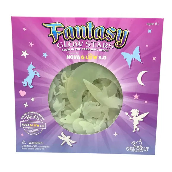 Kole Imports Fantasy Glow Stars 200 Count Glow In The Dark Magic Shapes
