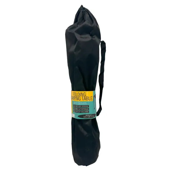 Kole Imports Folding Table With Cup Holders and Carry Bag