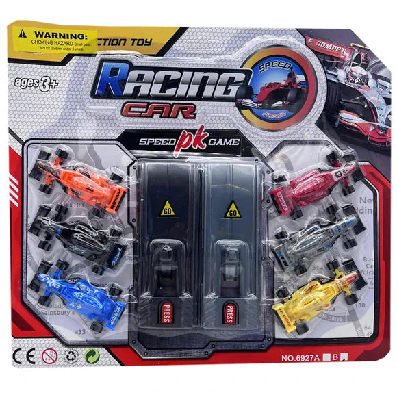 Kole Imports Super Launching Race Cars with Launch Ramp and Racers