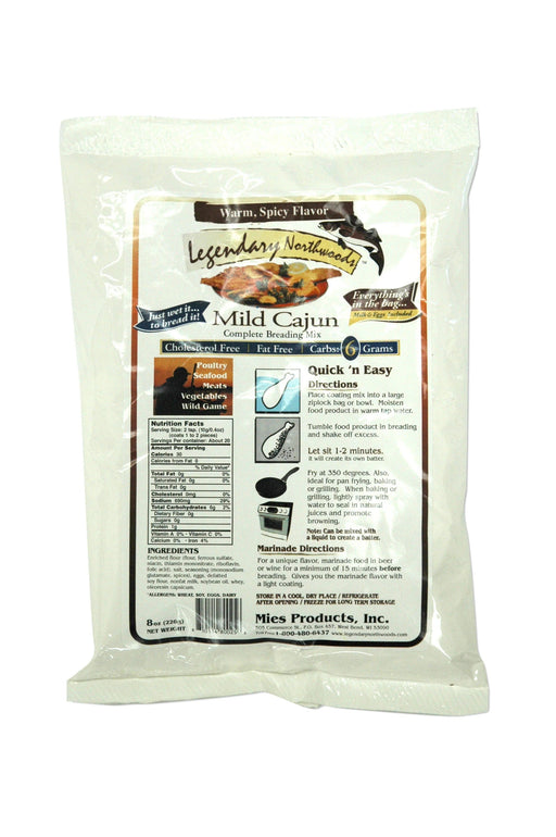 LEGENDARY NORTHWOODS Seasonings LN BREADING 8OZ. MILD CAJUN