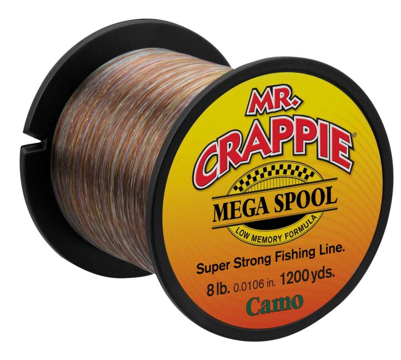 Lew's Fishing Line MC8CM Mr. Crappie Camo Mono Mega Spool