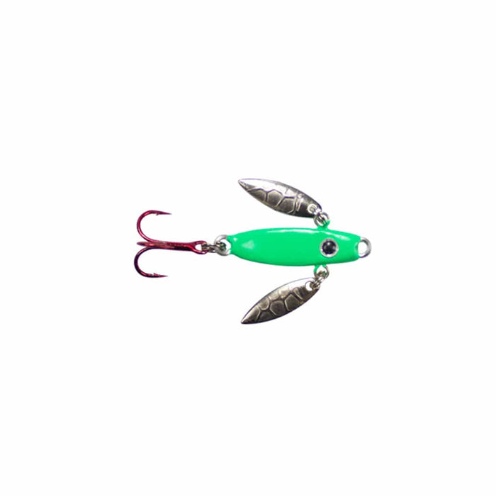 LunkerHunt Jigs & Lures FLUORESCENT GREEN GLOW LEAD ICY GLIDE 1 1/8" (1/8oz)