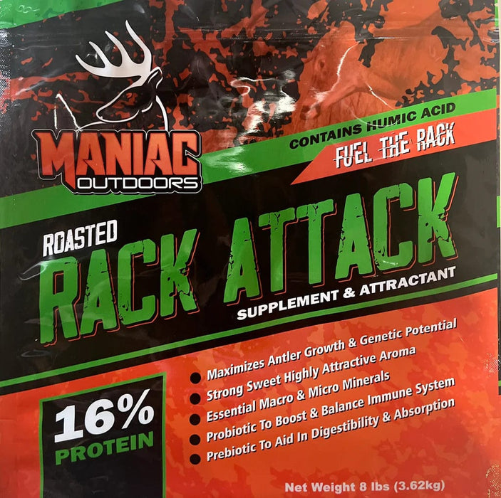 Maniac Outdoors Feeders ROASTED RACK ATTACK MINERAL SUPPLEMENT & ATTRACTANT