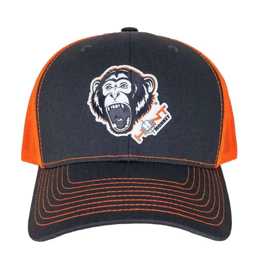 Monkey Hunt Headwear Char/Orange Scream’n Monkey Poly-Press Patch