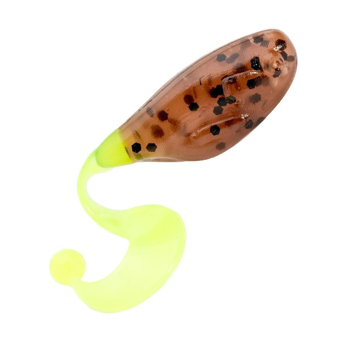 Mr. Crappie Soft Bait Pumpkin with Chartreuse Tail Mr. Crappie Crappie Cutter 1.5"