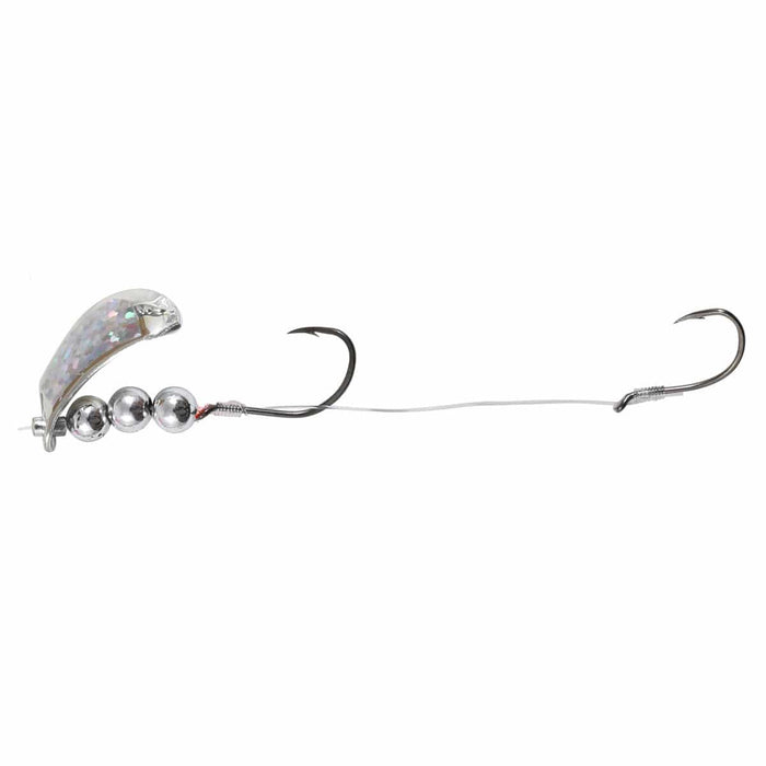 Northland Tackle Fishing Rigs SILVER SHINER BUTTERFLY BLADE WINGNUT HARNESS 60" Snell, #2 Bd, #2-4 Hks