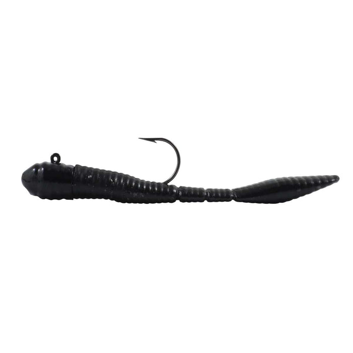 Northland Tackle Pre-Rigged Lures & Jigs BLACK MIMIC MINNOW LIMBER LEECH 1/4 OZ, #2/0 Hk, 3 1/2"