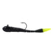 Northland Tackle Pre-Rigged Lures & Jigs BLACK WITH CHARTREUSE TAIL MIMIC MINNOW LIMBER LEECH 1/8 OZ, #1 Hk, 3"