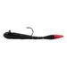 Northland Tackle Pre-Rigged Lures & Jigs BLACK WITH RED TAIL MIMIC MINNOW LIMBER LEECH 1/4 OZ, #2/0 Hk, 3 1/2"