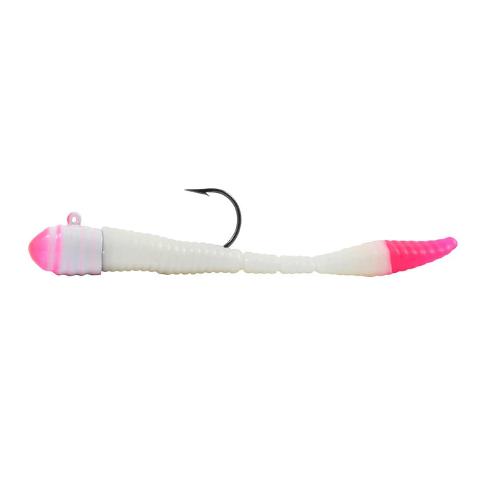 Northland Tackle Pre-Rigged Lures & Jigs PINK/WHITE MIMIC MINNOW LIMBER LEECH 1/4 OZ, #2/0 Hk, 3 1/2"