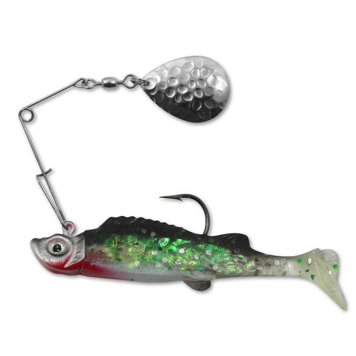 Northland Tackle Pre-Rigged Lures & Jigs SILVER SHINER MIMIC MINNOW SPIN 1/4 OZ,  #2/0 Hk, 2 1/2"