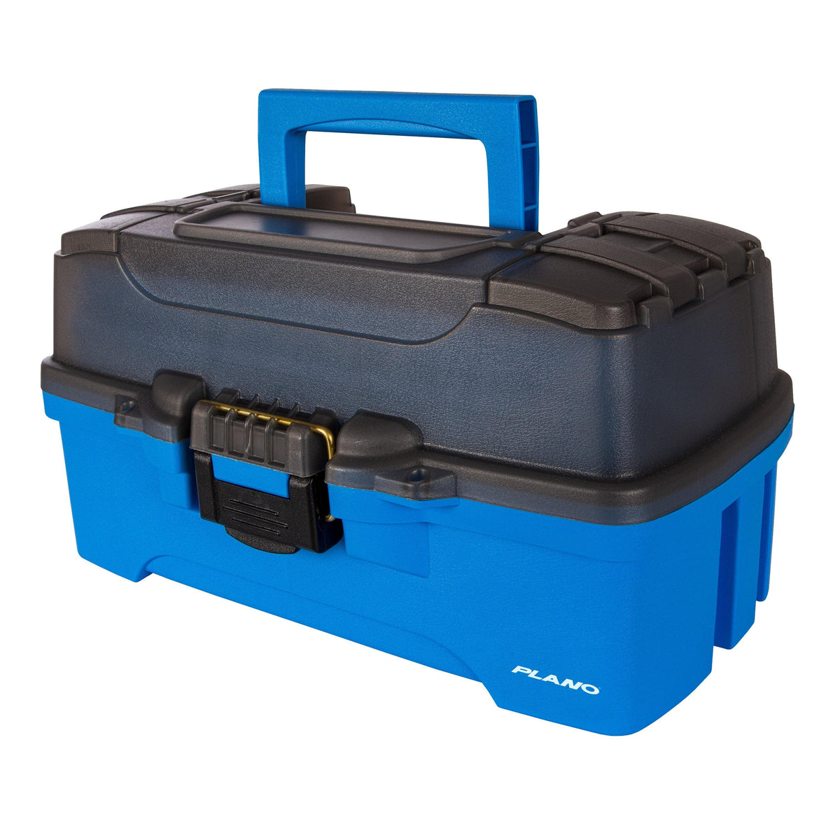 black plano tackle box PLANO THREE-TRAY TACKLE BOX (BLACK/BLUE) — Fritz's Outdoor Discounts