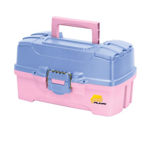 Plano Fishing Tackle Box PLANO TWO-TRAY TACKLE BOX (PINK/PERIWINKLE)