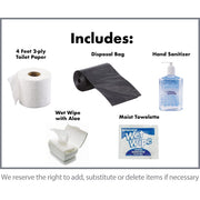 Potty Packs Camping Accessories Everything But the Toilet Sh! Kit - Wet Wipes Included