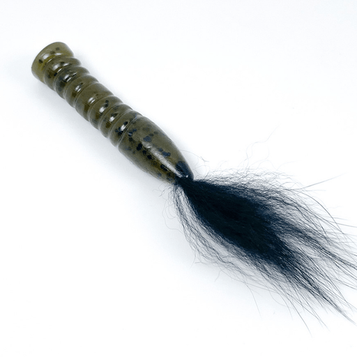 Rabid Baits Soft Bait GREEN PUMPKIN BLACK RABID FOX TAIL 3"