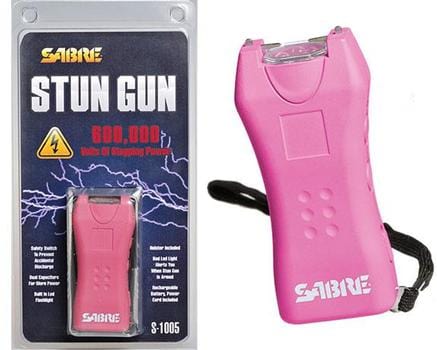 Sabre Self-Defense Sabre 600,000 Volt Mini-Stun Gun with LED - Pink