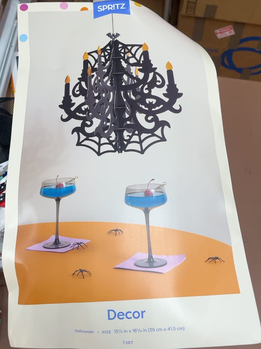 Spritz Halloween Decorations Spritz Halloween Black Hanging Paper Chandelier Decor