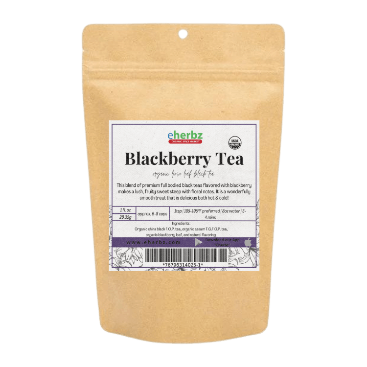 Starwest Botanicals Black Tea Blackberry Flavored Tea Organic