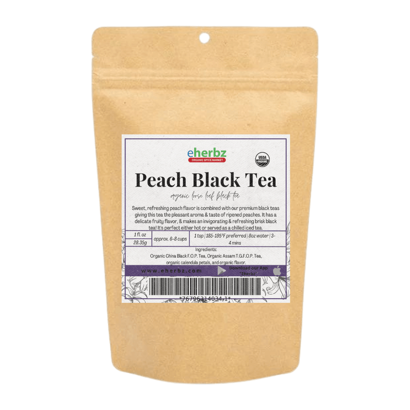 Starwest Botanicals Black Tea Peach Flavored Black Tea Organic