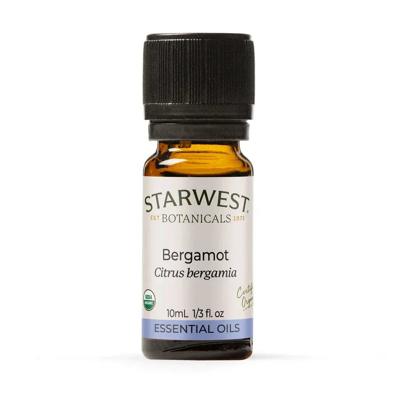 Starwest Botanicals Essential Oils Bergamot Oil Organic 1/3oz
