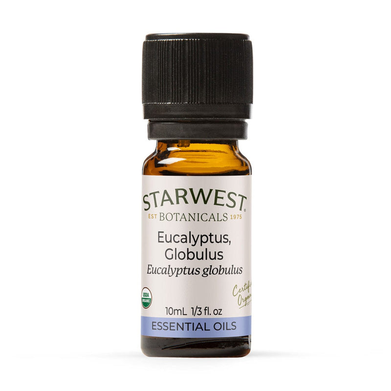 Starwest Botanicals Essential Oils Eucalyptus Globulus Organic Oil 1/3oz