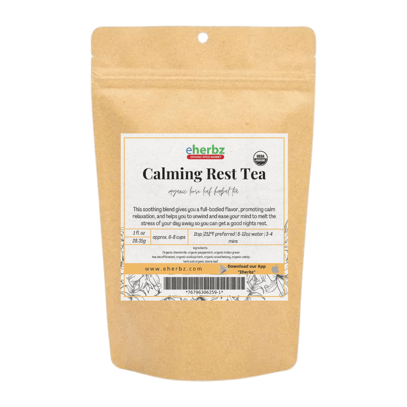 Starwest Botanicals Herbal Tea Blend Calming Rest Tea Organic