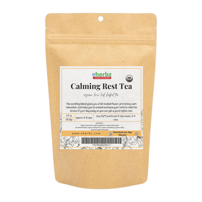 Starwest Botanicals Herbal Tea Blend Calming Rest Tea Organic
