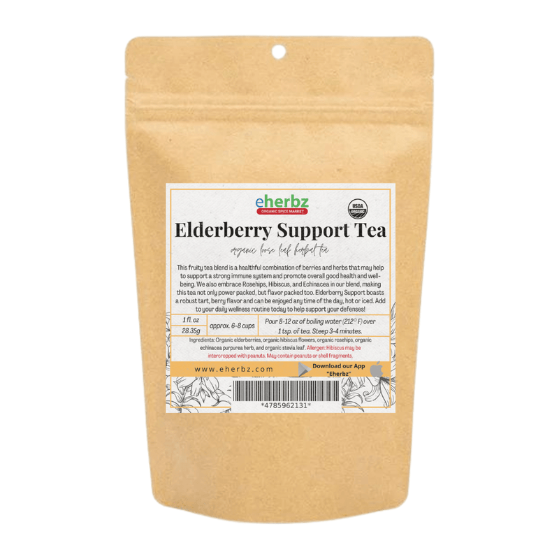 Starwest Botanicals Herbal Tea Blend Elderberry Support Tea Organic