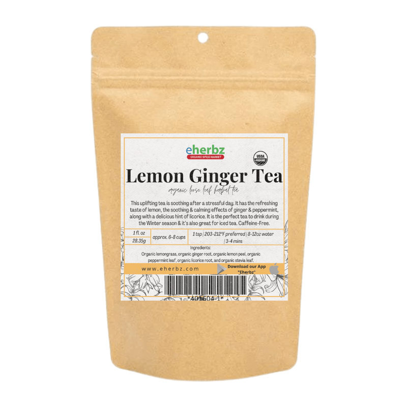 Starwest Botanicals Herbal Tea Blend Lemon Ginger Tea Organic