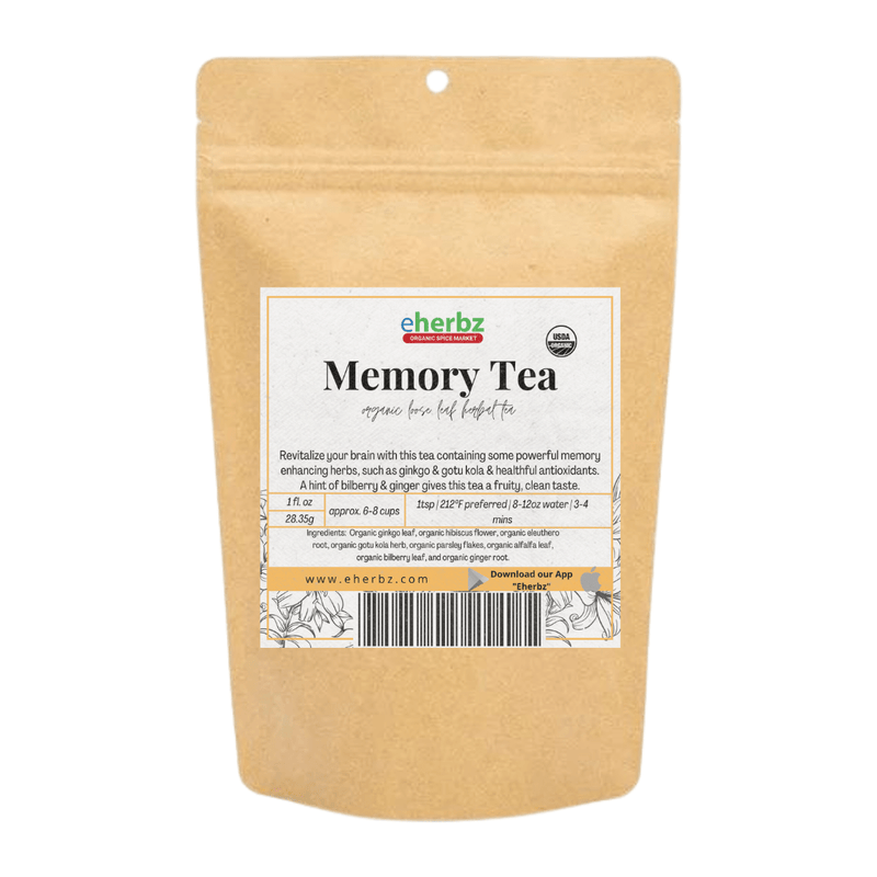 Starwest Botanicals Herbal Tea Blend Memory Tea Organic