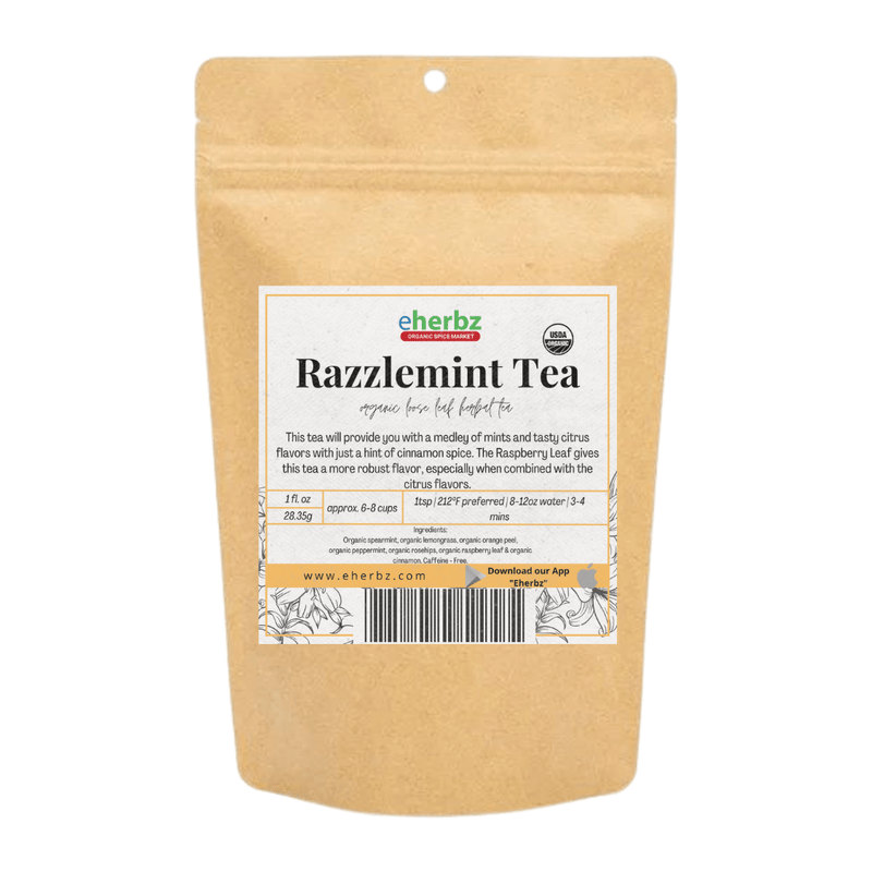 Starwest Botanicals Herbal Tea Blend Razzlemint Tea Organic