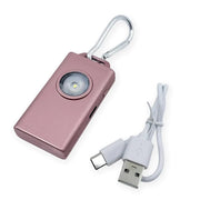 Street Wise Security Self-Defense Rose Gold Micro Guard™ Plus Personal Alarm + COB LED Flashlight
