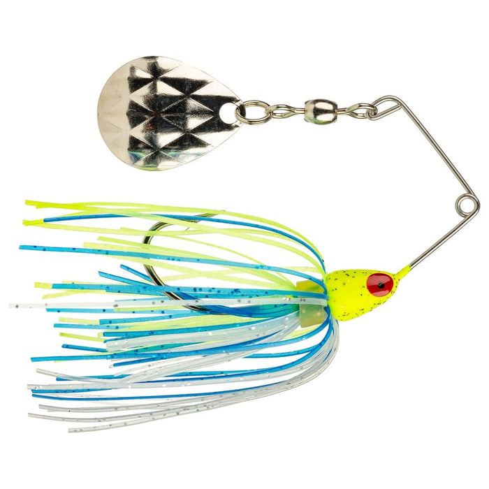 Strike King Jigs & Lures Chart Head Chartreuse/Blue/Silver Skirt STRIKE KING MINI KING SPINNER BAIT 1/8 oz