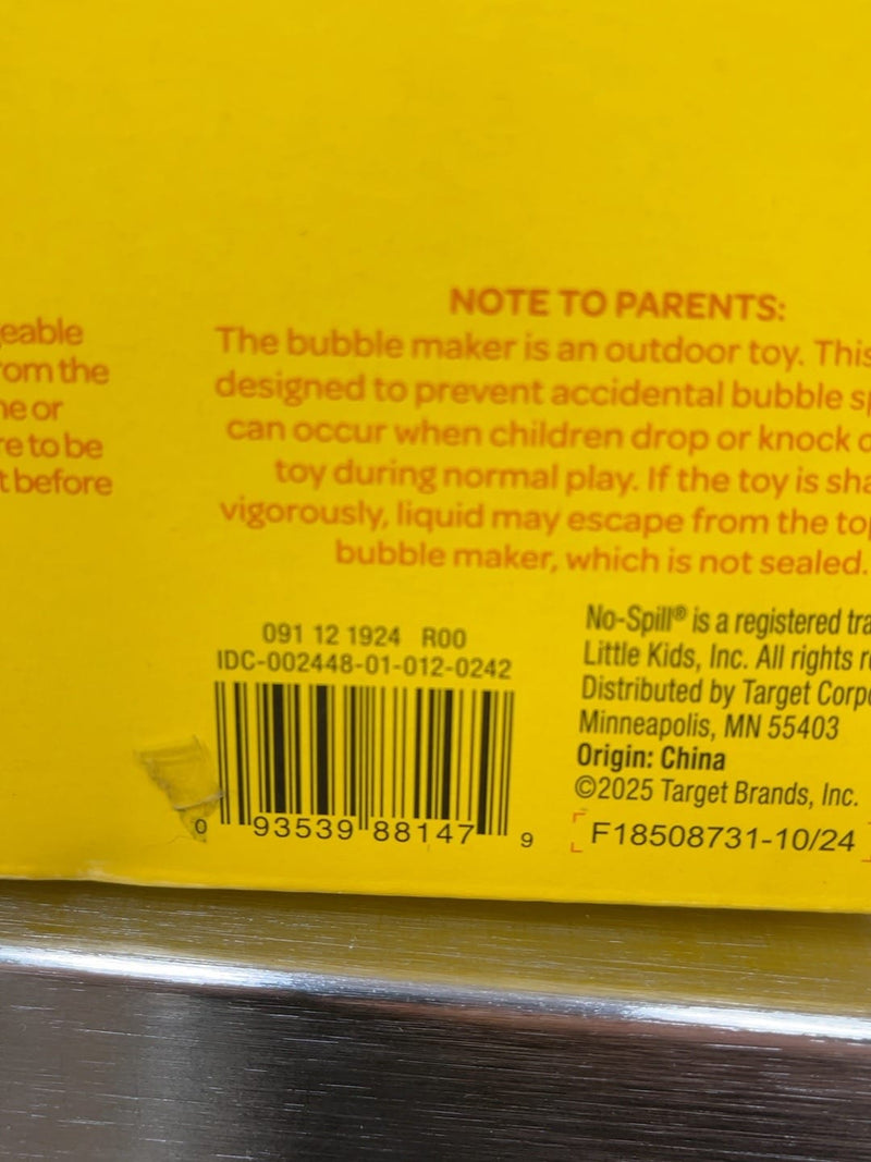 Sun Squad Bubble Toys Sun Squad No-Spill Dino Bubble Maker with 4 oz Bubble Solution