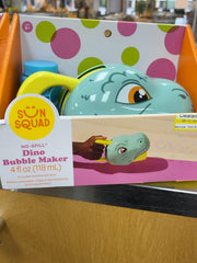 Sun Squad Bubble Toys Sun Squad No-Spill Dino Bubble Maker with 4 oz Bubble Solution