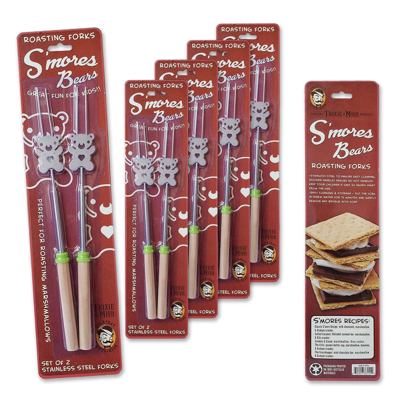 Trixie & Milo Camping Accessories S'mores Bear Roasting Forks (s/2)