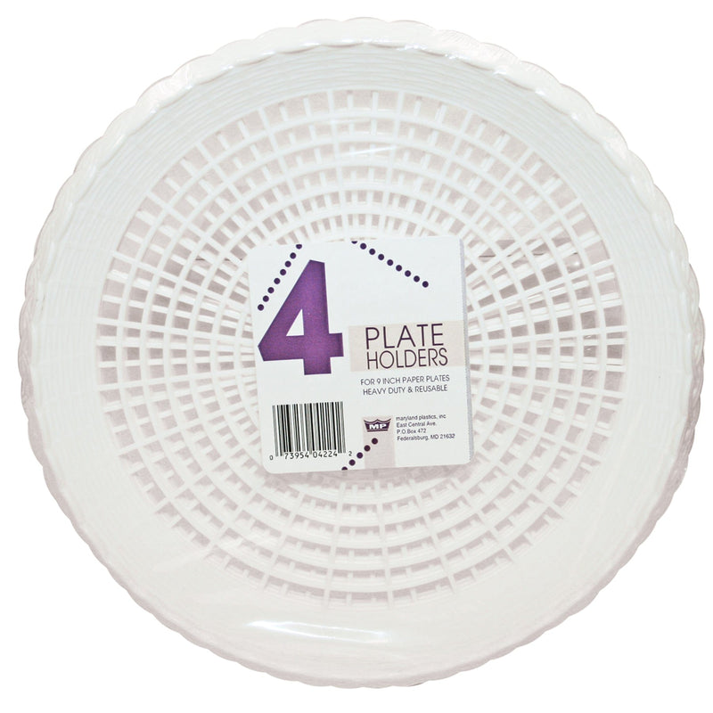 Wilcor Cooking Accessories PLATE HOLDERS WHITE 4 PK