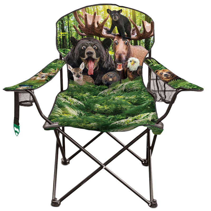 Wilcor Foldable Chair WILDLIFE SELFIE ADULT ARM CHAIR