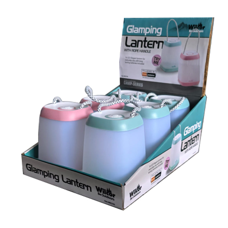 Wilcor Lanterns GLAMPING LANTERN W/ ROPE HANDLE