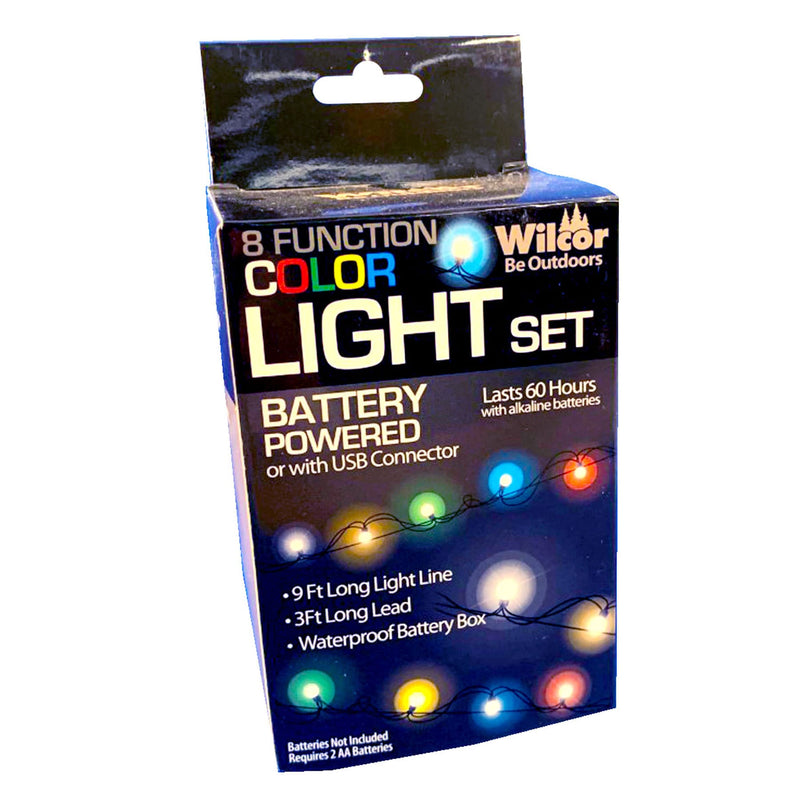 Wilcor Patio Lights & Accessories COLOR LIGHT SET 8 FUNCTION LED