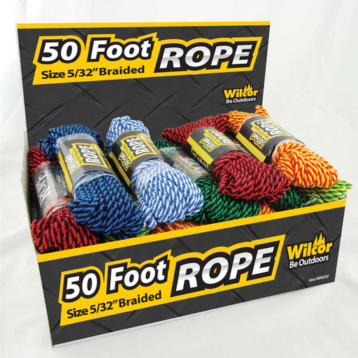 Wilcor Ropes COLOR BRAID 5/32" x 50' UTILITY ROPE