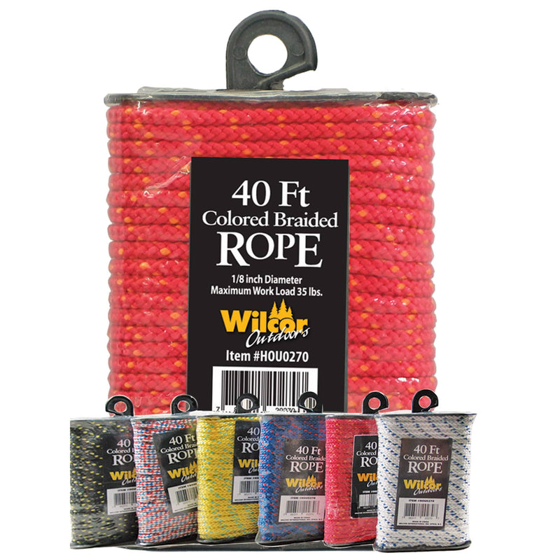Wilcor Ropes ROPE1/8" x 40' COLOR ASST