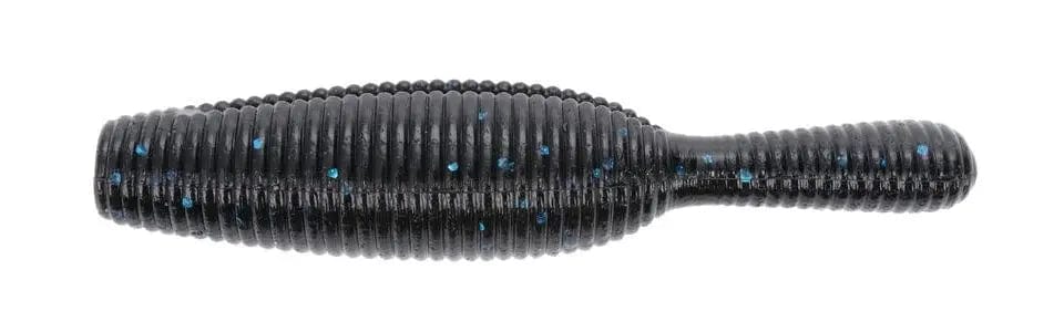 Yamamoto Soft Bait BLACK W/ LARGE BLUE FLAKE YAM 3.5" YAMATANUKI / HEAVY SOFT PLASTIC (8 pack)