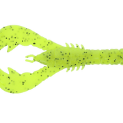 Yamamoto Soft Bait CHARTREUSE/BLACK FLAKE 4" YAMA CRAW (6 PACK)