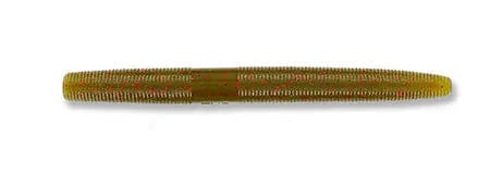 Yamamoto Soft Bait LIGHT GREEN PUMPKIN W/ SMALL RED FLAKE 4'' YAMASENKO (10 pack)