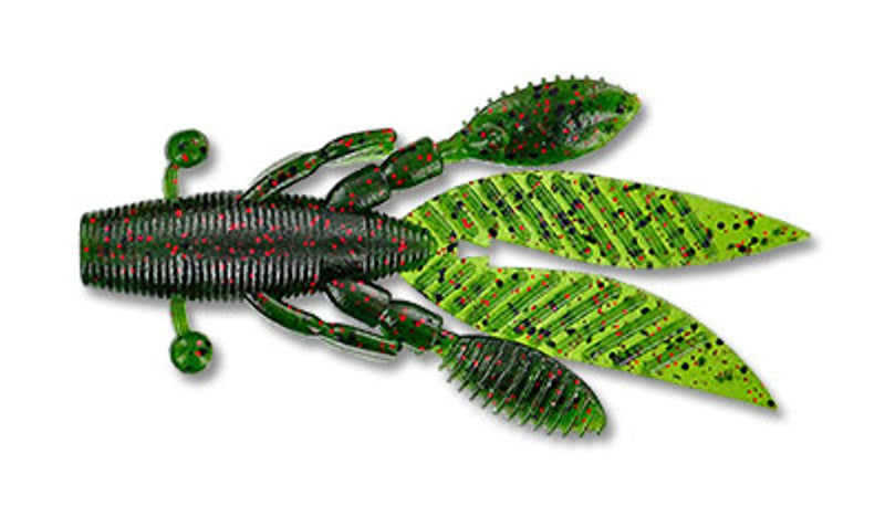 Yamamoto Soft Bait WATERMELON W/ BLACK & RED FLAKE YAM 3.75" FLAPPIN' HOG